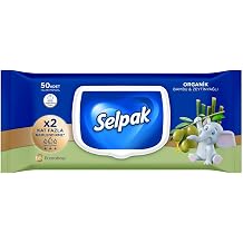 Selpak Organic Bamboo Wet Wipes with Olive Oil 1x50