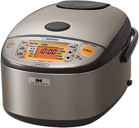 Zojirushi Np HCC18XH Induction Rice Cooker and Warmer, 1.8 L (Dark Gray) | Induction Heating, 1.8 L/10 Cups, Menus Incl. Gaba Brown, Triple Heater, Auto and Extended Keep Warm, Made in Japan