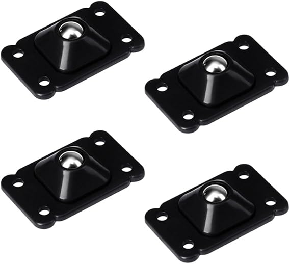 Mini Swivel Casters Wheels, 4PCS Self-Adhesive Caster Wheels Furniture Caster Mini Swivel Caster Wheel 360 Degree Rotating Rollers (Color : 4-Roll Black Glue, Size : 4PCS) ( Color : 1 Roll Black Steel