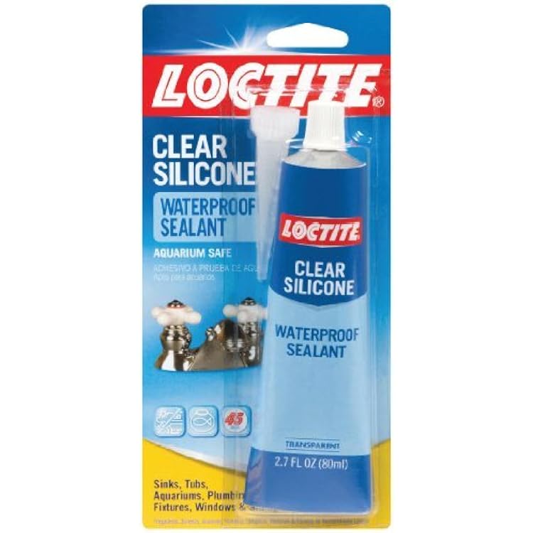 Loctite Clear Silicone Waterproof Sealant 2.7-Ounce Tube 908570