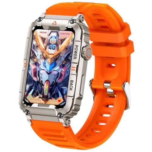 JELLOO Rugged Military Smart Watch for Women AnswerMake Call, 1.57 Outdoor Sports Smartwatch with 100 Sports Modes, Fitness Tracker with Heart RateSleep Monitor, Compatible for Android and iOS