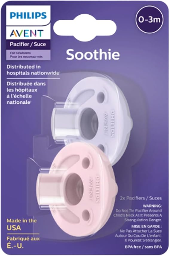 Philips Avent Soothie Pacifier, 0-3 Months, Pink/Purple - by Philips AVENT
