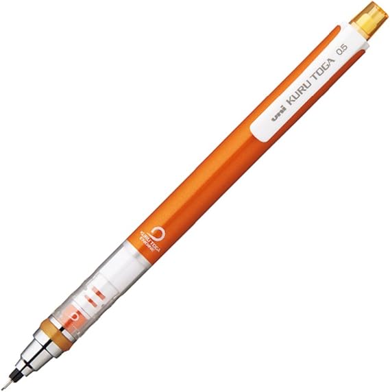 Uni Kurutoga Mechanical Pencil Standard, 0.5mm, Orange (M54501P.4)