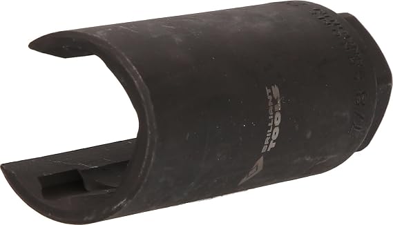 BRILLIANT TOOLS BT606003 Lambda Sensor Socket Long [Powered by KS TOOLS] - Black
