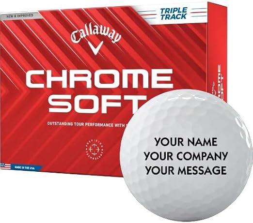 2024 Callaway Golf Chrome Soft Triple Track Personalized Golf Ball