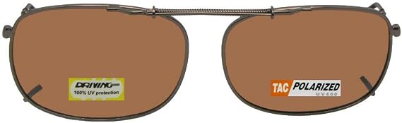 Rectangle Polarized Clip-On Sunglasses for Men and Women