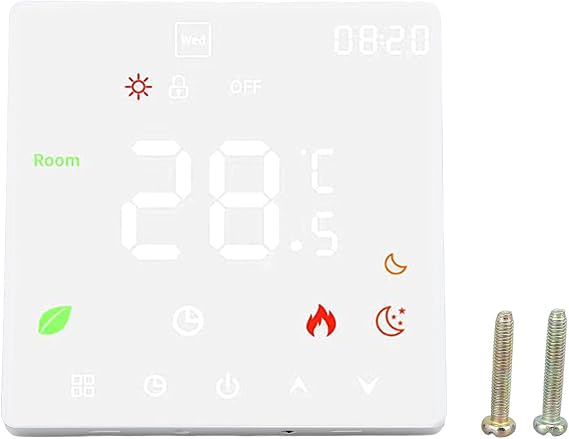 Smart Thermostat,Thermostat for House,Touch Screen Programmable Floor Heating Thermostat for Gas Boiler Water Heater with Constant Temperature Function