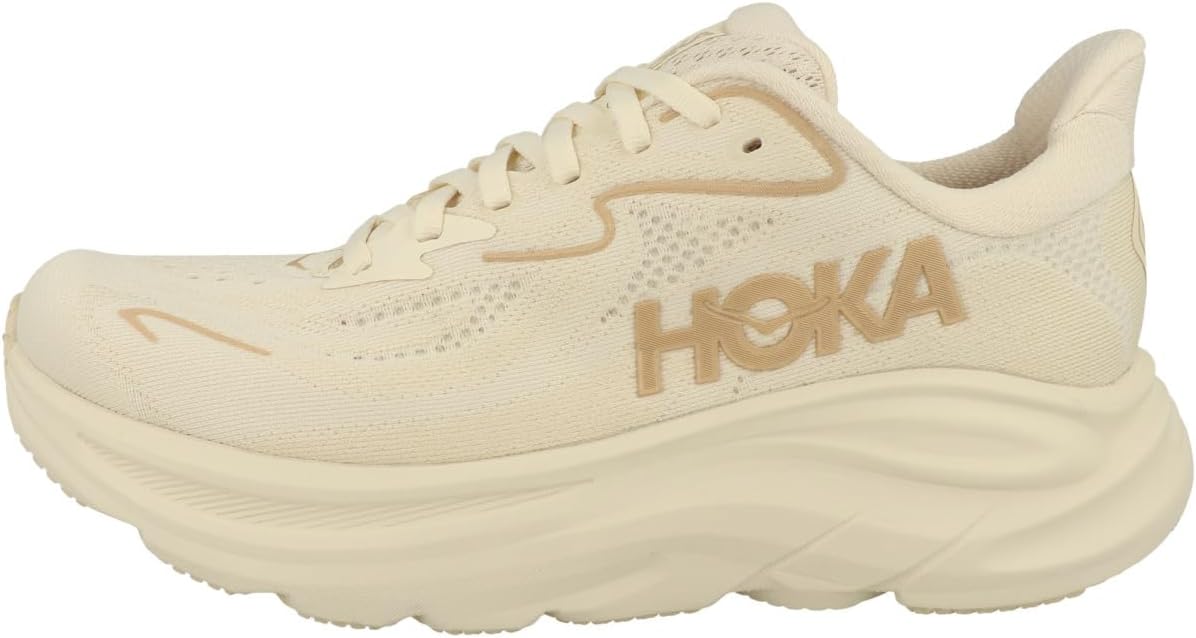 HOKA Women's Clifton 10 Sneaker, Vanilla/Birch, 8