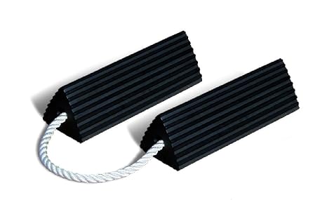 Roadblock RC5521-P Rubber Triangular Wheel Chock, Black, 21" Length, 5" Width, 4.33" Height (Pair)