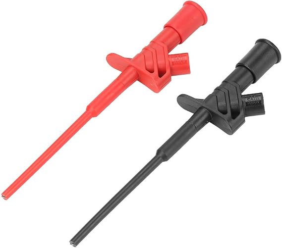 Test Hook,Deosdum High Voltage Probe 2Pcs P5004 High Voltage Flexible Test Probe Insulated Quick Professional Test Hook Clip Clips