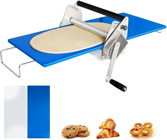 Folding Dough Sheeter Machine, Adjustable Thickness for Home & Bakery Use