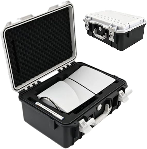 Coyktonty Professional Deluxe Waterproof Storage Bag Soft Lining Hard Travel Case for PS5 Slim and Other Accessories