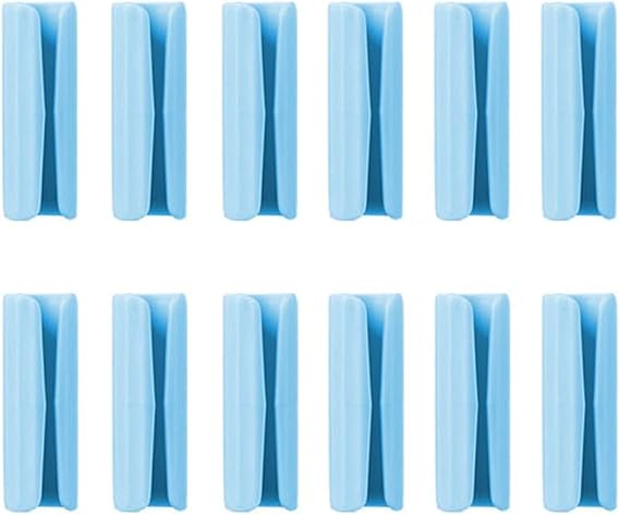 Sheet Holders for Various Mattresses with Raised Edge, Bed Sheet Grippers Fasteners, Keep Sheets Snug, 12 Pieces (Blue)
