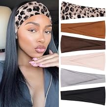 Wide Headbands for Women Trendy Women's Hair Bands Non Slip Yoga Workout Head Bands for Everyday Fashion Hair Accessories Band 6 Pack