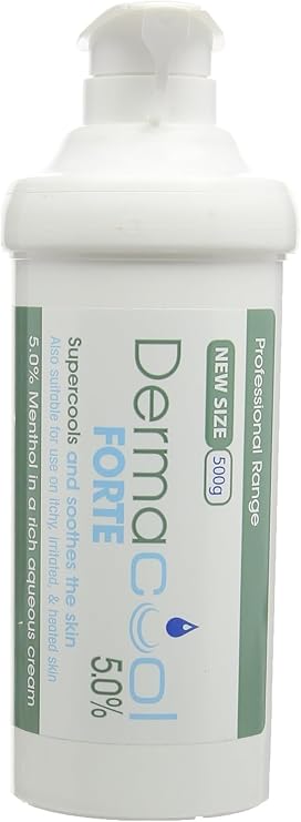 Dermacool Forte 5% Menthol Aqueous Cream 500g – Cooling Relief Moisturiser for Itchy Skin, Eczema & Dry Patches – UK Skin Care Therapy, Soothing Thick Body Lotion | SterlingSquare
