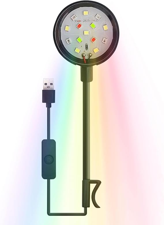 Aquarium Light, LED Light, Clip On Light, Aquarium Light, 360° Rotation, Clip-on Lamp, Waterproof, Small, LED Light, Aquarium Fish, Aquatic Plants, Aquatic Plants, Fish-breeding, Fish-raising,