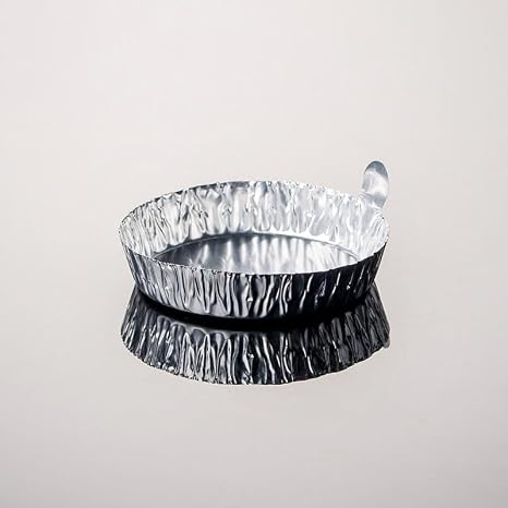 Aluminum Sample Pan for Moisture Analyzers - 50x14mm(1.96x0.55 inches) Disposable Aluminum Foil Weighing Dish Aluminum Weigh Boat for Laboratory Moisture Balances, Pack of 100 (30ml)
