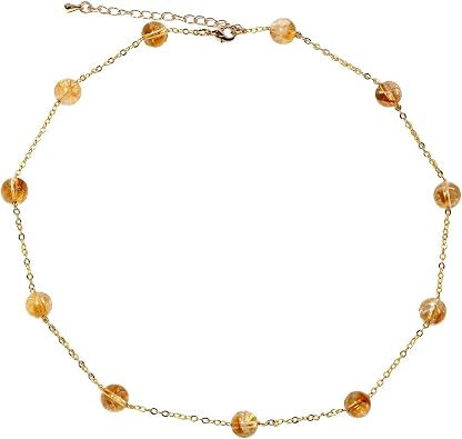 Gems with 14K Gold Plated Chain Choker Necklace for Women Crystals Necklaces for Women 16-18 Jewelry Birthday Gifts