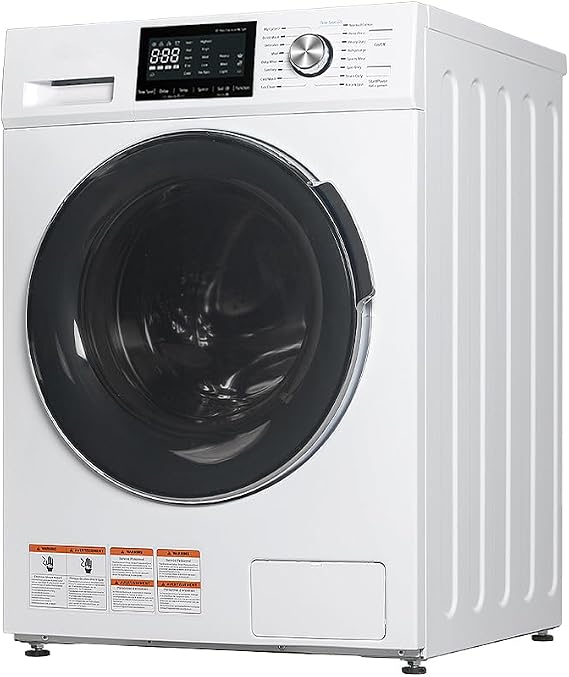 2.7 Cu.Ft All-in-One Washer and Dryer Combo, 24" Front Load Ventless Washer Dryer with 26.5 Lbs Loading Capacity, Compact Size, LED Display, Child Lock, White