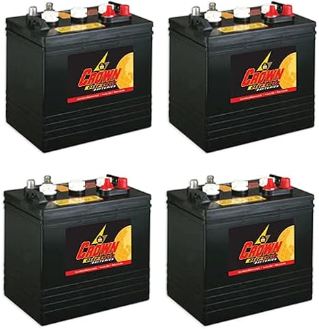 Crown Replacement for Trojan T105 6 Volt Battery - 4 Pack