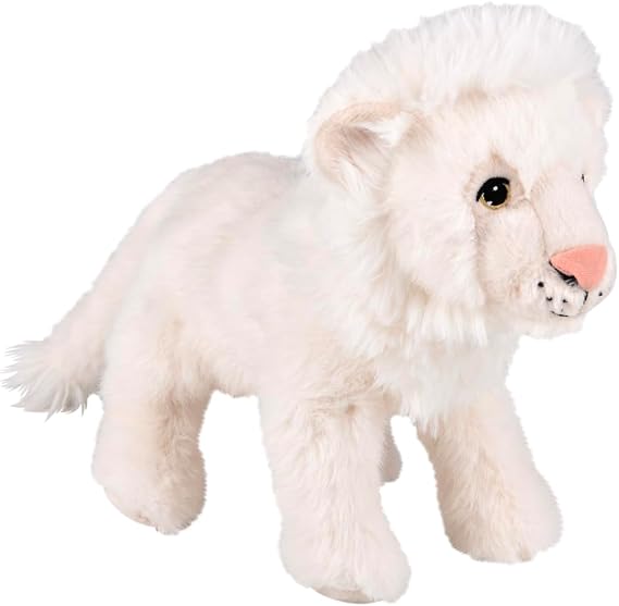 White Lion Stuffed Animal 11 Inch Soft, Cute & Cuddly Stuffed Lion Plush for Kids and Animal Lovers