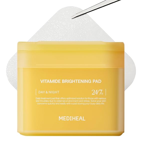 MEDIHEAL Vitamide Brightening Toner Pads for Skin Toning (100 Count)