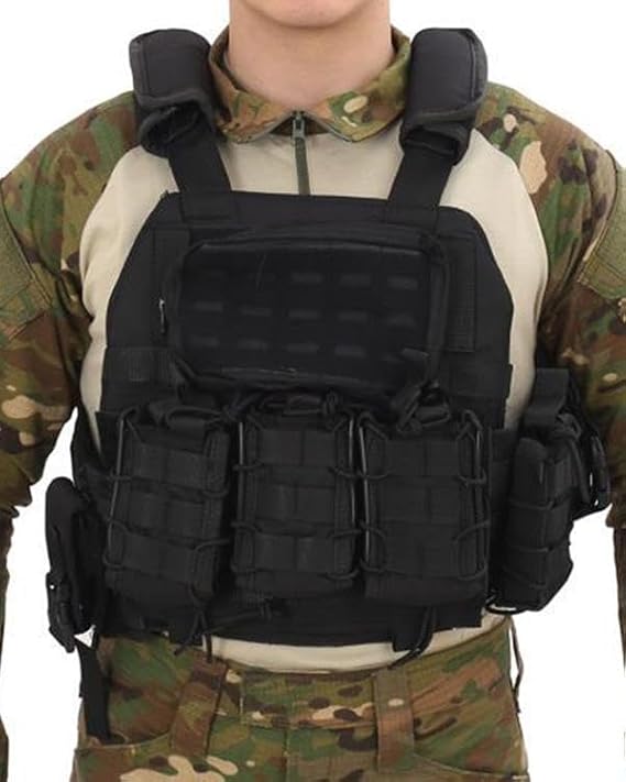 Single Sword Kasırga Tactical Balistik Plaka Takılabilen Açık Cepli Hücum Yeleği, Siyah