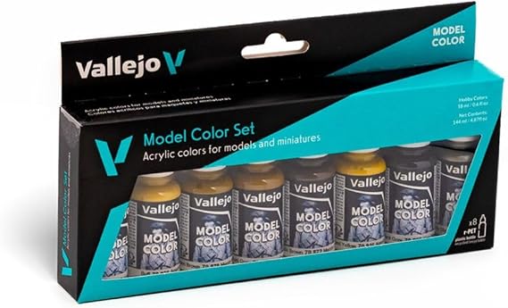 Vallejo - Model Color Panzer Colors Set | Modeling Acrylic Paints | 8 bottles x 18 ml (0.60 fl.oz.)