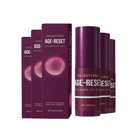 Official Age-Reset Collagen Lift Stick, Face Balm Stick for Eyes Lips Neck, Hydrating Smoothing Skin Care Stick with Vitamin C & E, 9g (1)