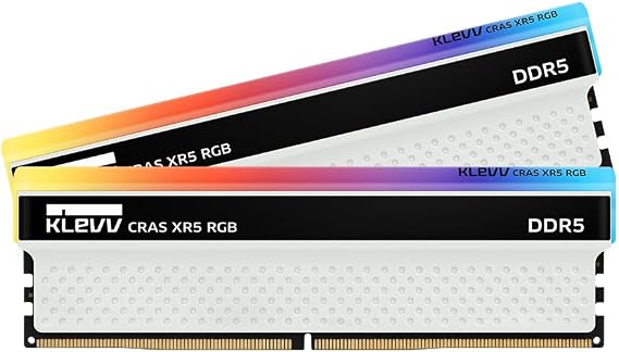 KLEVV CRAS XR5 RGB DDR5 32GB (2x16GB) 8000MHz CL38 SK Hynix A-Die 1.55V Gaming Desktop Ram Memory XMP 3.0 Ready (KD5AGUA80-80R380S)
