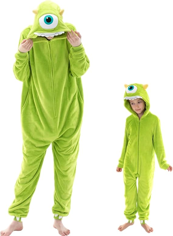 COSUSKET Snug Fit Unisex Adult Onesie Pajamas, Flannel Cosplay Animal One Piece Halloween Costume Sleepwear Homewear