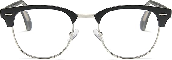 2SeeLife Premium Half Rim Reading Glasses Women & Men - Fits all Face Shapes, Metal & Sturdy Readers, Spring Hinges