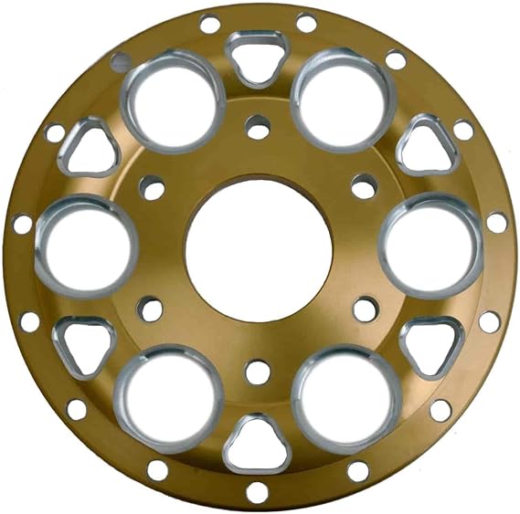 Weld Racing Wheel Center Section, Magnum 6-Pin, Lug Mount Center, Aluminum, Gold Anodize, 15 in Wheel, Each