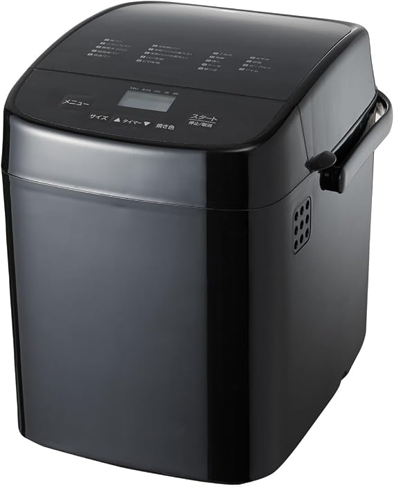 Simplus Home Bakery SP-HBD01 2-loaf Baking 1-loaf Bread Baking Machine Fully Automatic with Timer, Rich Menu, Bread, Mochi Machine, Simplus Compact, Jam, Roasted Sweet Potato Black