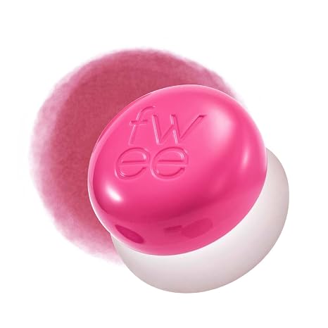 fwee Blurry Pudding Pot Airbrushed Blush & Lip Buildable Pigment Long-lasting Lightweight Easy to Blend Natural Soft Matte Finish Cherry (Vibrant Pink) 0.17 oz