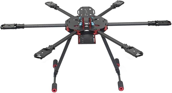 QWinOut Q705 Six-axls Folding Arm Hexacopter Aircraft Frame Kit 705MM 6-Axls Airframe with Landing Gear Skid for DIY Drone