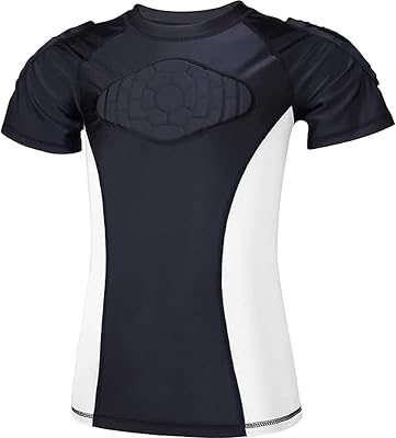 Youth Football Padded Shirt Chest Rib Protector Kids Boy Girls Protective Shirt for Football Baseball Softball