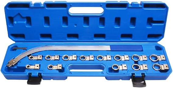 Belt Pulley Tool Set 15 pcs | Automotive Engine Belt Adjustment Wrench and Idler Pulley Tensioner Tool