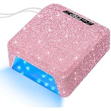 UV LED Nail Lamp 96W Plug-in Nail Dryer Sparkly Gel Polish Light 4 Timer Setting Professional Quick Dry Curing Lamp with Display Auto Sensor for Salon & Home