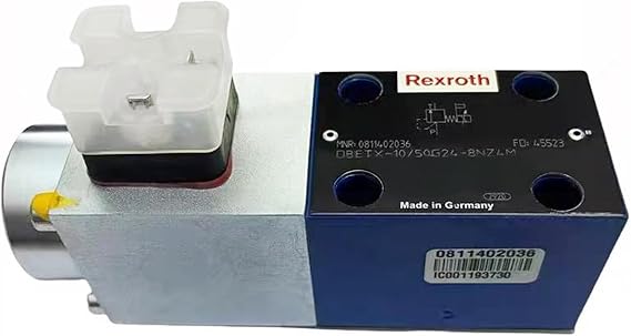 Rexroth 0811402036 DBETX-10/50G24-8NZ4M Proportional Overflow Valve | 24V DC ISO4401 Size6 Stepless 50Bar Hydraulic Pressure Regulating Valve Solenoid Valve