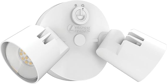 Lithonia Lighting HomeGuard 2-Light LED Outdoor Flood Lights, Dusk to Dawn