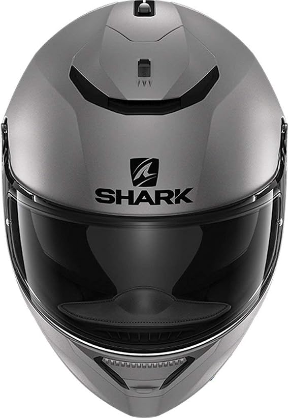 SHARK Unisex-Adult Full Face Spartan 1.2 Blank MAT-Anthracite-XL. (Multi