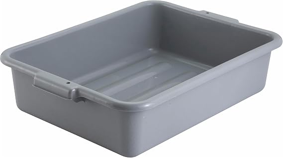 Plastic Bus Box Commercial Grade Utility Tub for Bussing, Storage, Dishwashing Heavy Duty Restaurant Bus Tub (Gray, 20"x15"x5")