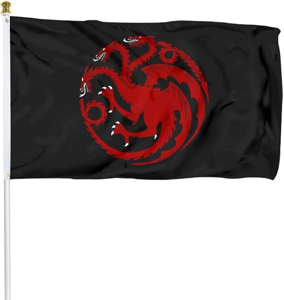 Fyon Large Flag Targaryen Flag 3X5Ft