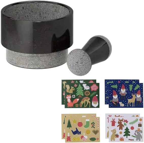 Ikea 1 Adelsten Moerser Ve Pas Tutmaz, Mermer Siyah, Siyah, Standart