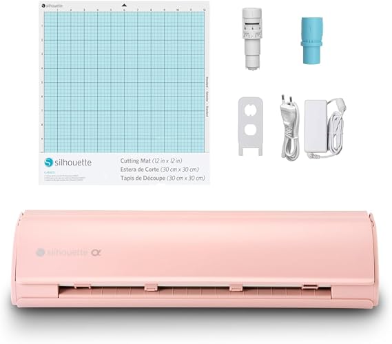 CAMEO5α Silhouette Cameo 5 Alpha, Matte Pink, SILH-CAMEO-5A-PNK-J, 12-inch Compatible Cutting Machine, Compatible with Printing & Cut, Sticker Making, Iron Printing, Quiet Design