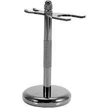 Safety Razors Stand, Alloy Shaving Brush Stand, 5.90 x 2.75in Razors and Brush Stand with 0.51in and 1.06in Opening, Shaving Brush Holder for Fixing Shaving Razors