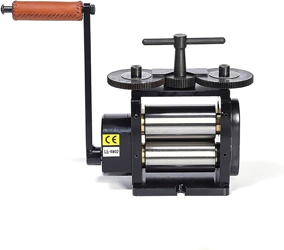 Black Flat Rolling Mill 130MM Jewelry Press Machine Tabletting Tool for Designer Rolling Mill