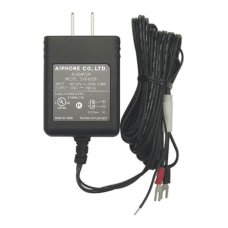 Aiphone Corporation SKK-620C 6V DC Power Supply for AT406, C123L/A, C123LW, LEM1, LEM3, or TAR3, Fire-Retardant, ABS Plastic Construction