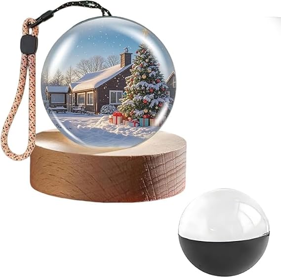 Yanzhenglip Memory Sphere Lamp, 2026 New 2.7" Crystal Ball Video Player Memory Orb Lamp, Personalized Uploadable Videos & Photos Video Gift for Couples Anniversary Birthday Christmas Gifts (Black)